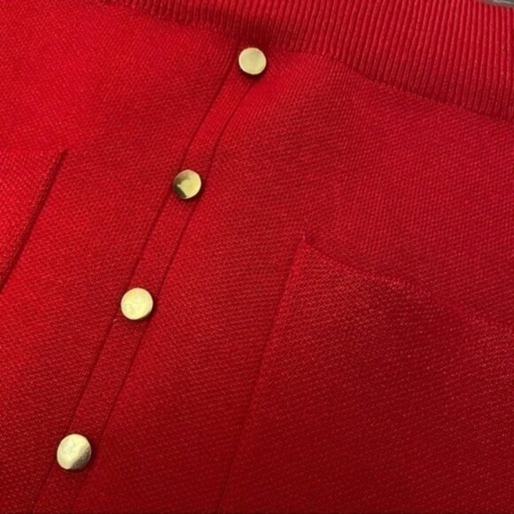 NWT LIli Sidonio Red Knit Aline Skirt - Picture 3 of 6